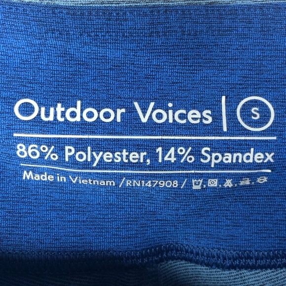 Outdoor Voices Athletic Leggings Blue ColorBlock Small - Picture 7 of 7